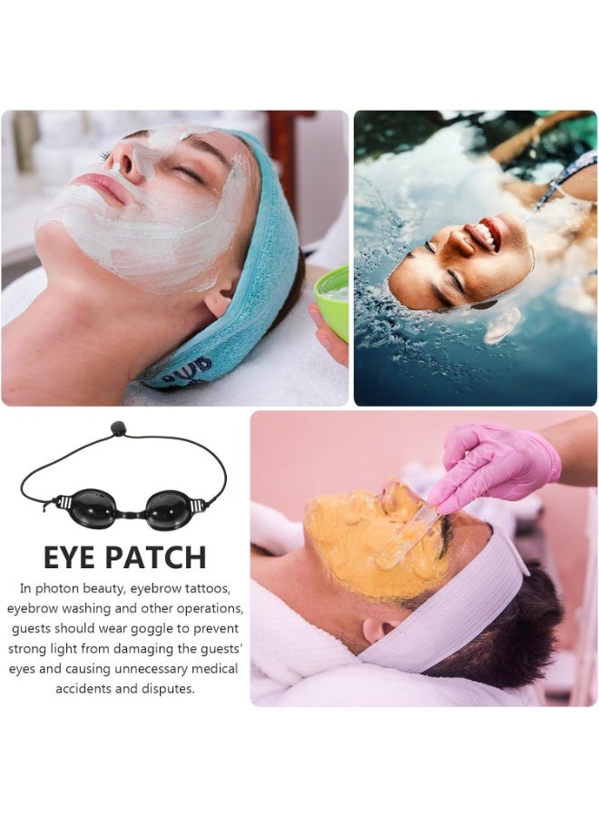 CLENEA 1 Set beauty eye mask eye protection glasses black glasses protective glasses shot glasses disposable sunbathing eye patch light goggle skin pu Facial mask - Image 2